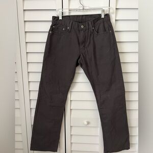 Levis 514 Jeans Mens 30x30 Dark Gray Straight Fit Logo Casual